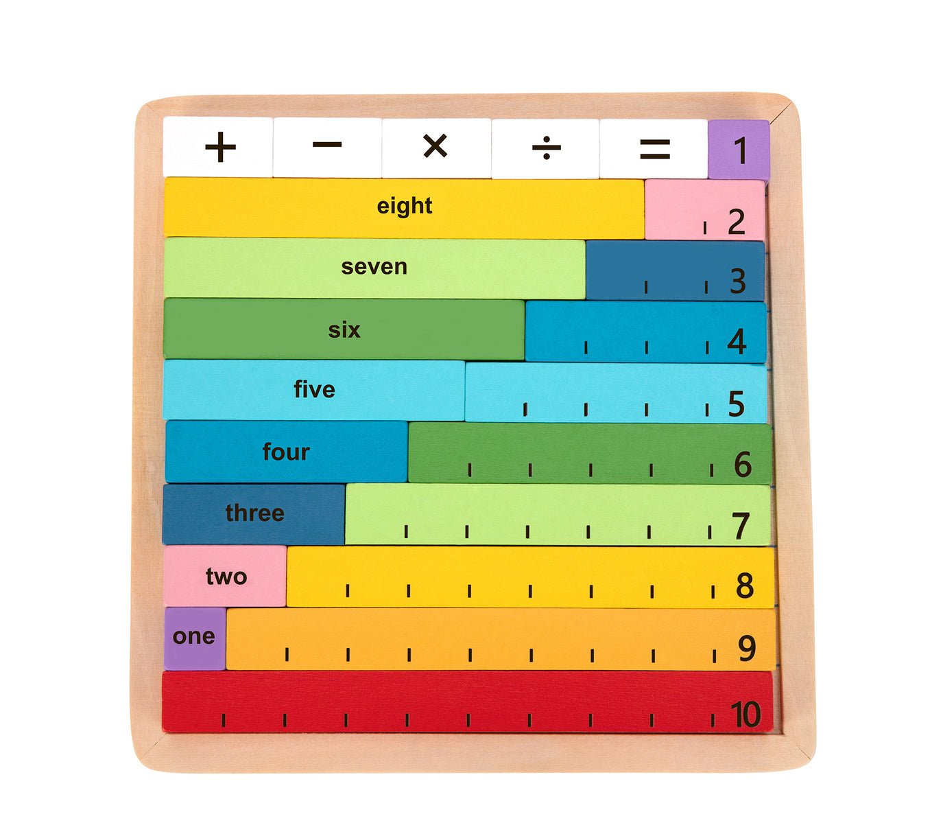 MATHS LEARNING RODS COUNTING GAME BOARD - Bamboo Sprout